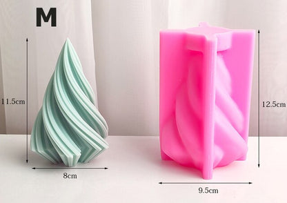 New Tree Root Silicone Candle Mold Geometric Wave Rotating Scented Mould Set Columnar Bakery Pastry Resin Plaster Mold