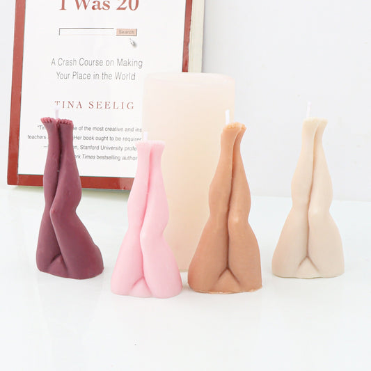 DIY Sexy humanoid art candle silicone mold 3D women&#39;s legs candle silicone mold home decoration resin silicone mold