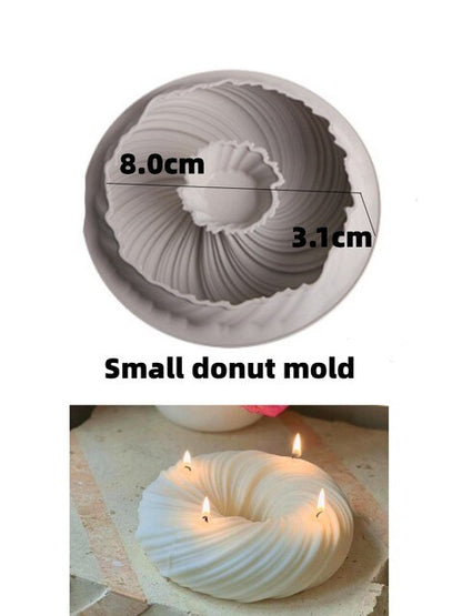 Big Donut shape Silicone Candle Mold Handmade Chocolate Cookie Biscuit Baking Molds Plaster Epoxy Resin Molds Acrylic mold