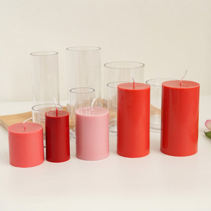 Various 3D Cylindrical Candle Mould Plastics Diy Candle Making Supplies Molds Forms for Candles Mold Jars Moulds acrylic mold