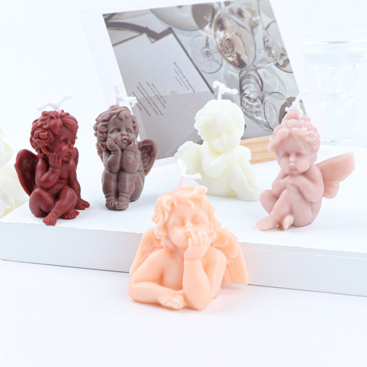 3D Angel Silicone Mold Scented Candle Handmade Soap Angel Handmade Soap Candle Making Resin Mold DIY Fondant Cake Candy Mold