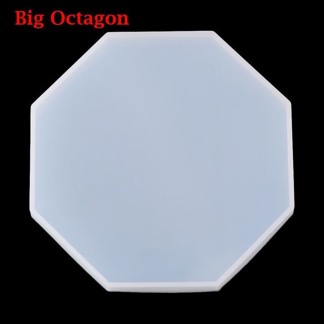 Polygon Base Materials Craft Handmade Silicone Molds Teacup Mat Mold Epoxy Crystal Glue Dropping Tool
