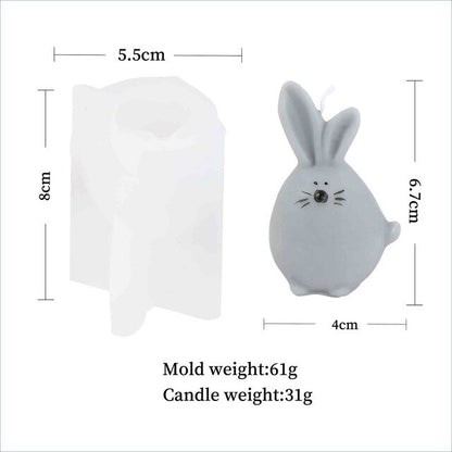 3D Baby Chinchilla Cartoon Cute Cat Silicone Candle Mold for DIY Aromatherap Candle Plaster Ornaments Soap Epoxy Resin Mould