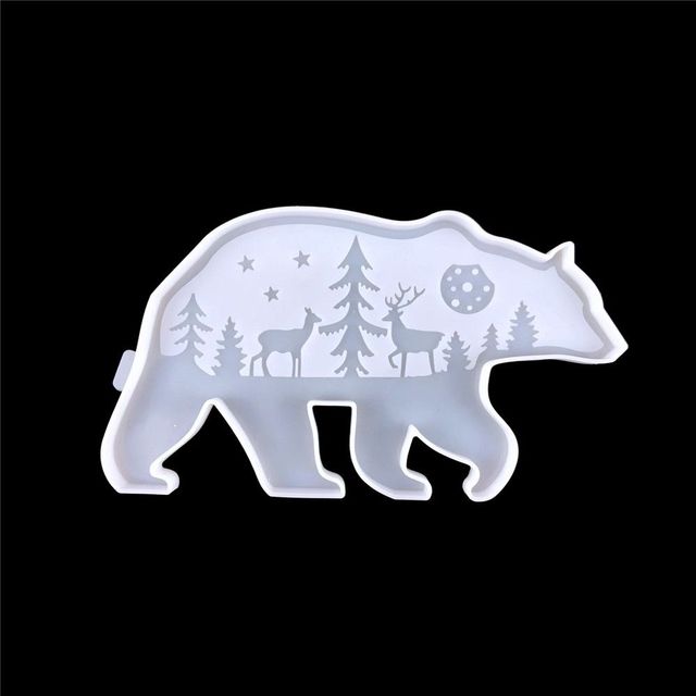 Bear Elephant Animal Jewelry Making Tools DIY Pendant Epoxy Resin Molds Silicone Mould Wolf Ornament Resin Mold