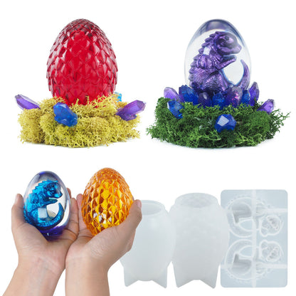 Dragon Egg Silicone Mold DIY Resin Mold Night Light Epoxy Silicone Mould for Resin Dinosaur Egg Craft Home Decoration Kid Gift