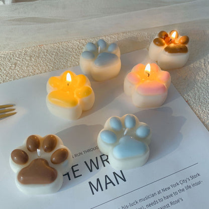 8 Container Cute cartoon cat claw candle silicone mold Dog claw soap silicone mold Home ornaments epoxy resin mold cake mold