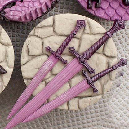 Sword Axe Silicone Resin Mold DIY Pastry Cake Fondant Moulds Dessert Chocolate Lace Decoration Supplies Kitchen Baking Tool