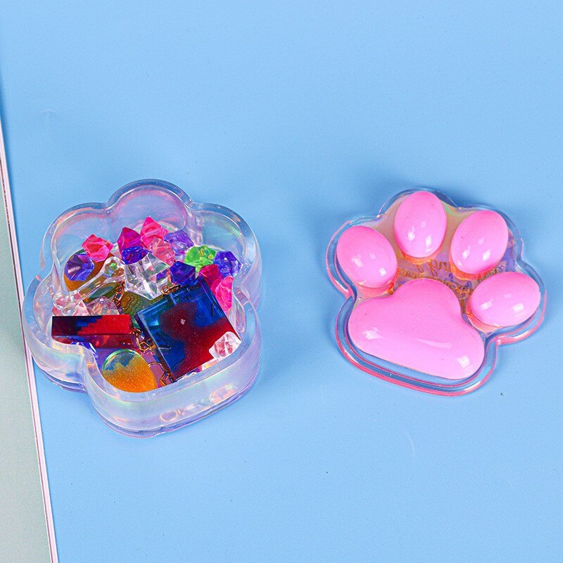 Cat Paw Storage Box Silicone Mold For DIY Epoxy Resin Jewelry Making Shape Cut Mold Crystal UV Epoxy Resin Gift Box Jewelry Tool
