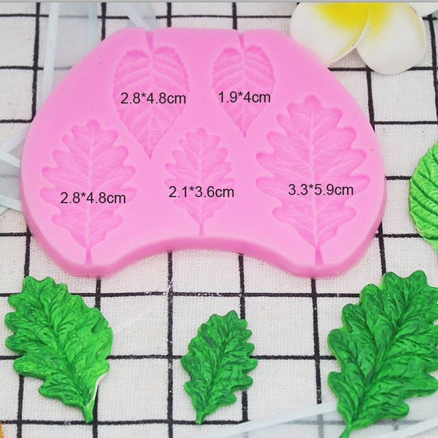 Silicone Molds For Cake Decoration Tools DIY Chocolate Various Leaf Maple Leaf Resin Molds For Fondant Kitchen Baking Supplies