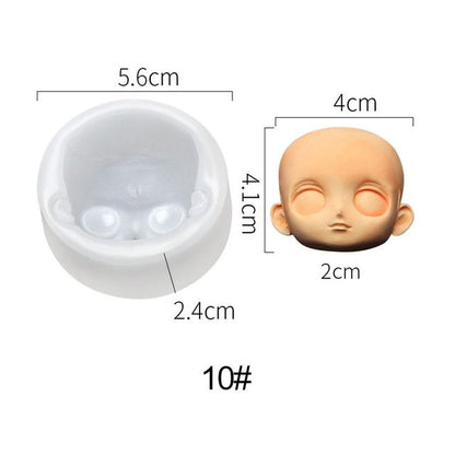 Tools Q Version Candy Baking Doll Modification Accessories Baby Face Silicone Molds 3D Facial Mould Clay Head Sculpey