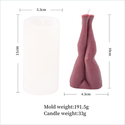 DIY Sexy humanoid art candle silicone mold 3D women&#39;s legs candle silicone mold home decoration resin silicone mold