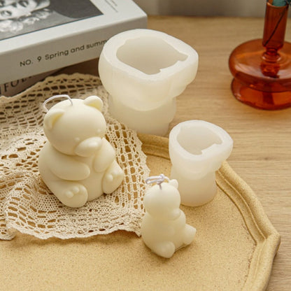 Church Party Wedding Supplies DIY Craft Clay Tools Bear Candle Mold 3D Art Wax Mold Silicone Mould Soap Making
