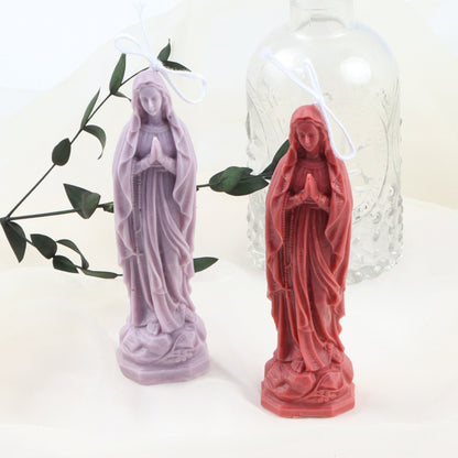 Maria Candle Silicone Mold 3D Holy Virgin Statue Epoxy Resin Silicone Mold Home Decoration Soap Silicone Mold clay molds